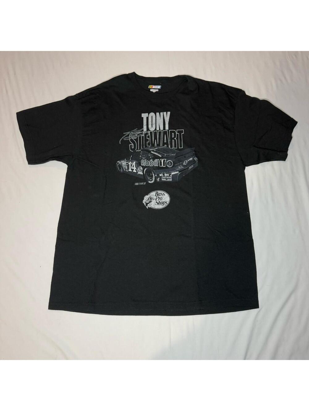 Vintage NASCAR Tony Stewart T-Shirt #14 Men’s XXL‎ With Bass Pro Logo